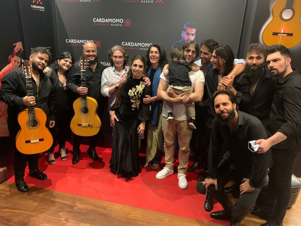 Joaquín Cortes y el equipo artístico de Cardamomo Flamenco Madrid