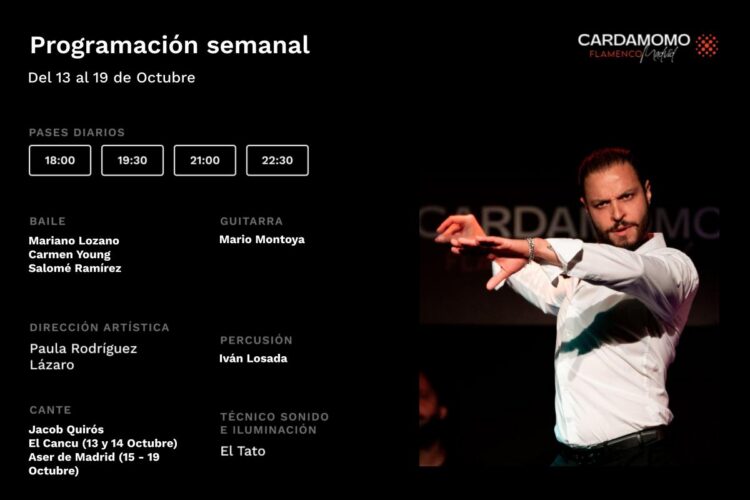 Programación Artística Cardamomo 13-19 Octubre