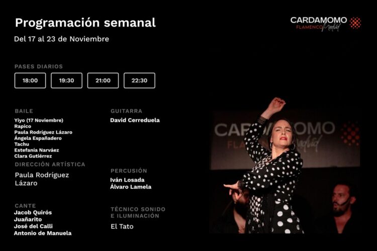 Programación Cardamomo 17-23 Noviembre