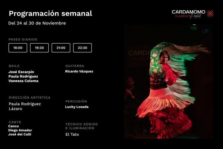 Programación Artística Cardamomo 24-30 Noviembre