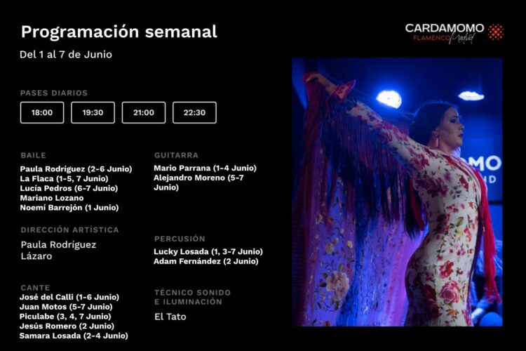 Programación Artística Semanal 1-7 Junio
