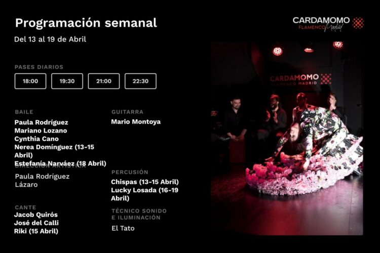 Programación Artística Cardamomo 13-19 Abril