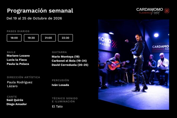 Programación Artística Cardamomo Flamenco Madrid 19-25 Octubre (1)