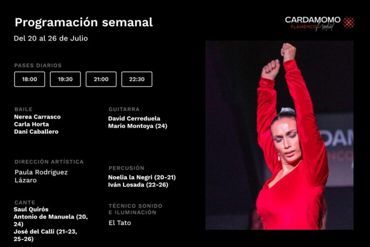 Programación Artística Cardamomo 20-26 Julio