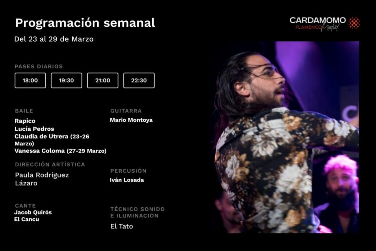 Programación Artística Cardamomo 23-29 Marzo