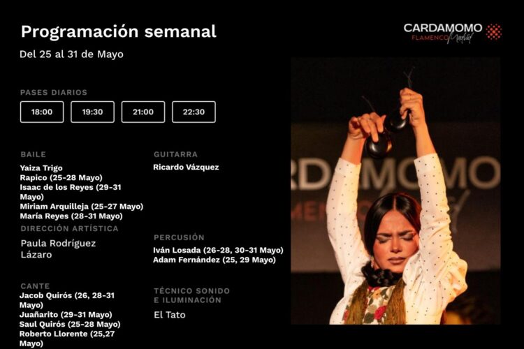 Programación Artística 25-31 Mayo Cardamomo