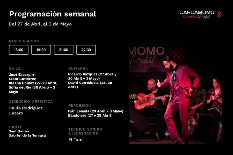 Programación Artística Semanal 27 Abril - 3 Mayo Cardamomo (1)